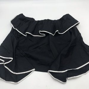 Zara basics ruffled off the shoulder top
